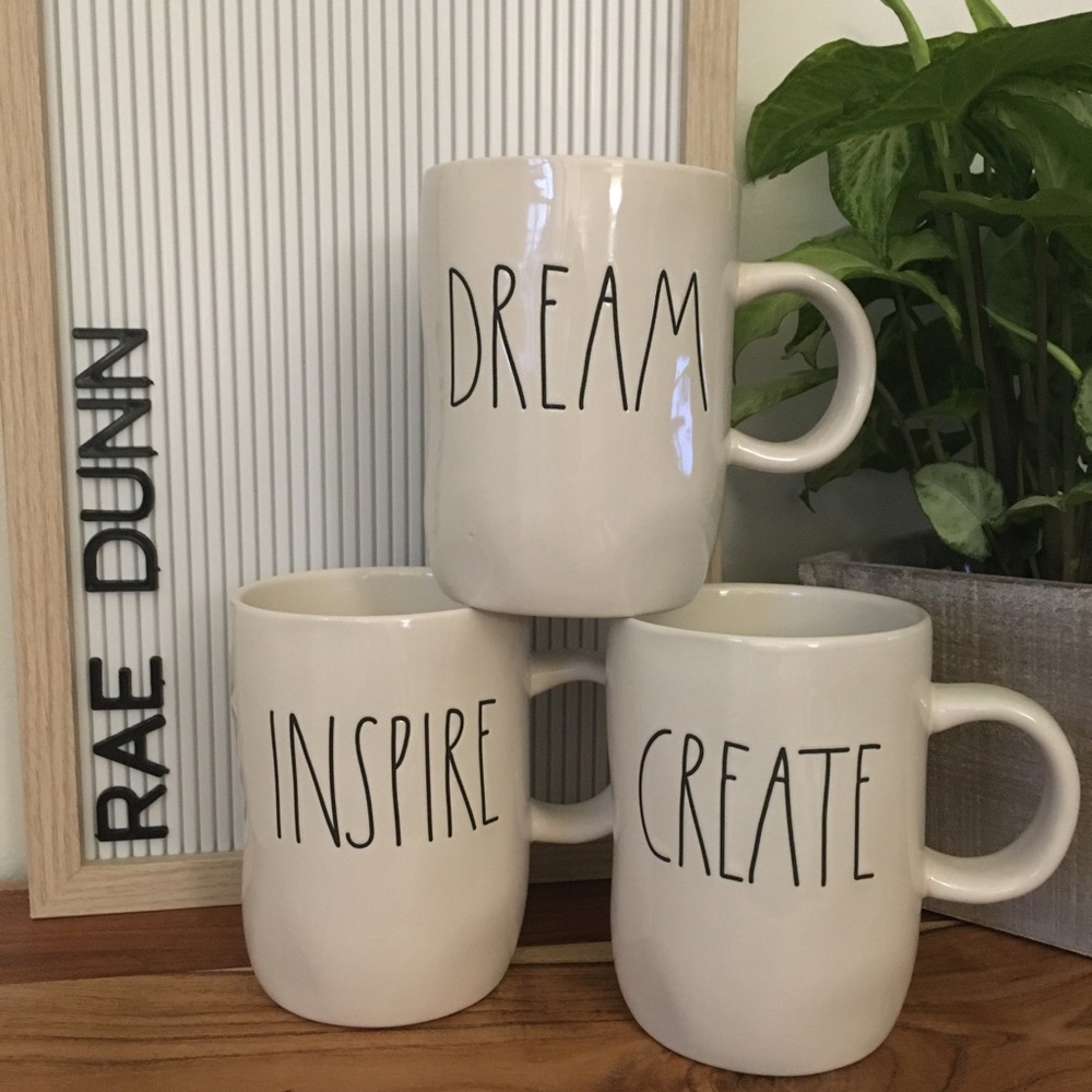 Rae Dunn mugs (3)